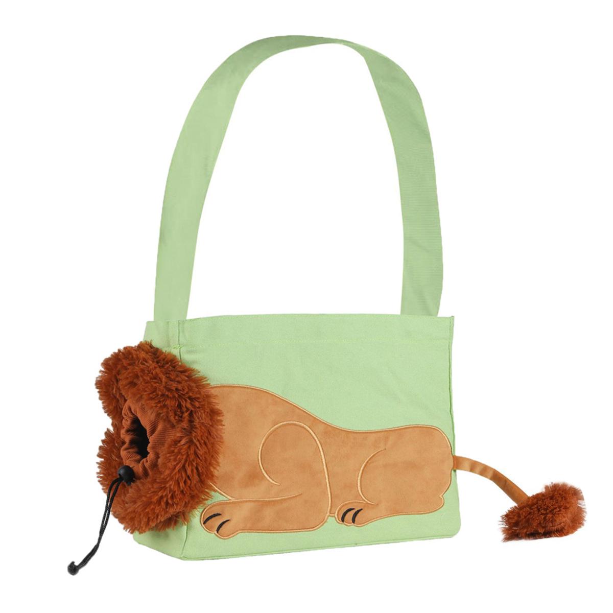 

Сумка-переноска Yousheng Pet Out с изображением головы льва, сумка-слинг для кошек, сумка для переноски домашних животных для путешествий на открытом воздухе, для маленьких кошек и собак S светло-зеленый