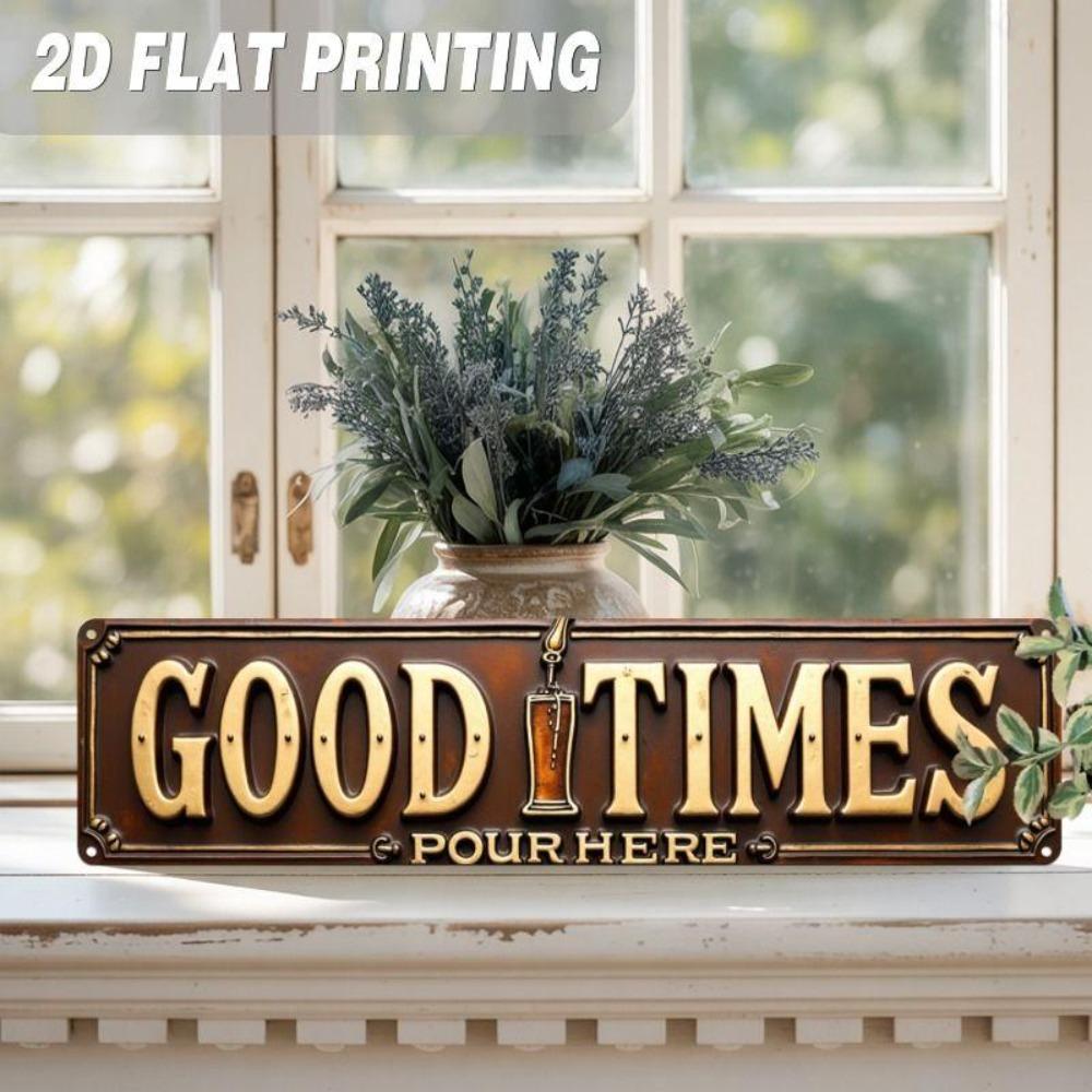 Retro Metal Wall Art for Home Office Beer Bar Decor