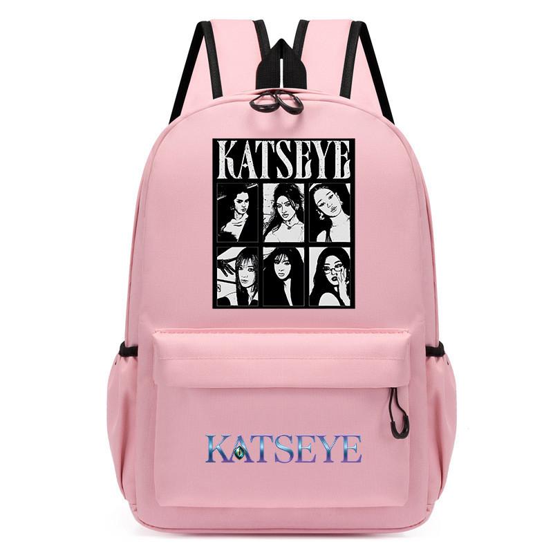 60123-5 Zaino Stampato KATSEYE Unisex per Bambini Zaino Studente Scuola Impermeabile Borsa da Viaggio
