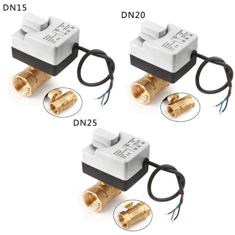 1 buc Ac220V 2 căi 3 fire motorizat valvă cu bilă electrică actuator cu comutator manual