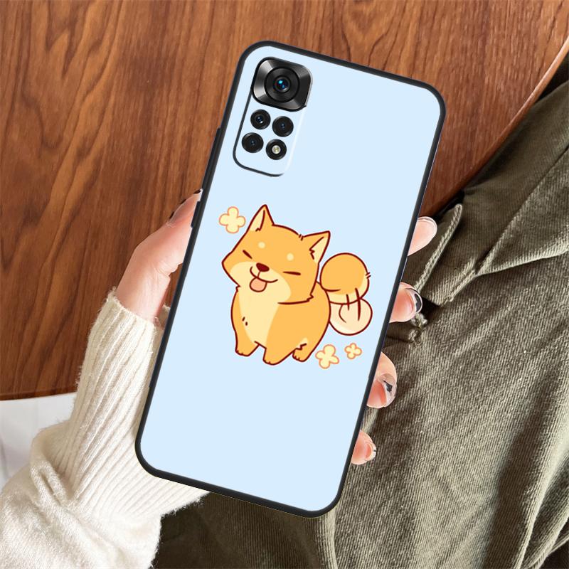 Animal Shiba Inu Case For Xiaomi Redmi Note 14 Pro 13 12 11 10 15 Pro Plus Redmi 15 C 13 10C 12C 13C 14C Cover