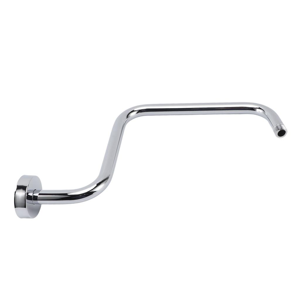 Shower Arm Stainless Steel Shower Arm with Flange S Shape Shower Head Riser Pipe In Wall Installation Shower Head Extension Arm for Bathroom