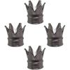 Senzeal 4PCS Crown Car Tire Valve Stem Caps Aluminum Alloy Air Caps Cover Dust Proof Tire Wheel Stem Caps Stem Covers Universal for Cars Bicycle
