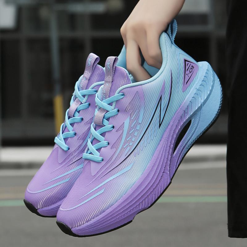 Running Shoes Air Cushion Jogging Shoes Carbon Board Marathon Men Sports Breathable Lightweight Women'S Nonskid Casual Sneakers