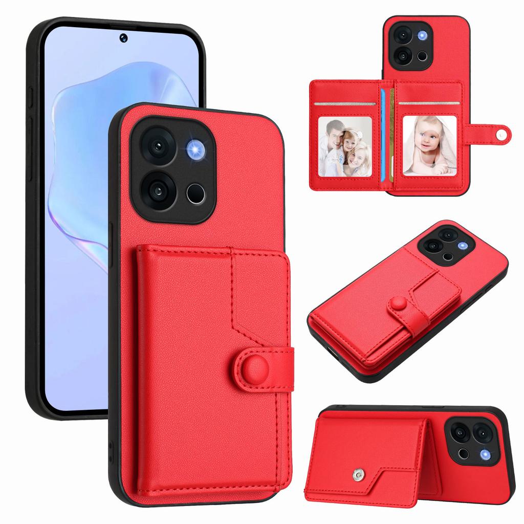 For OnePlus 13T 5G Case RFID Blocking Card Holder Kickstand TPU + PU Leather Phone Back Cover