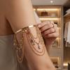 Resort Wind Open Arm Bracelet Punk Style Tassel Arm Ring Creative Fringed Arm Ring  Beach