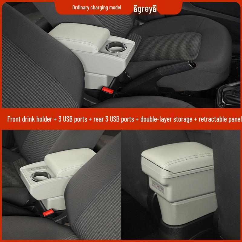 Compatible Armrest Box for Changan Mazda 2 Jinxiang: Modified, No-Drill, Central Hand-Rest for Two-Box/Three-Box Models.