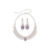 Ensemble Collier Boucles d'Oreilles Exquis Ensemble Collier Cristal Brillant Ensemble Bijoux Strass Mariage Banquet