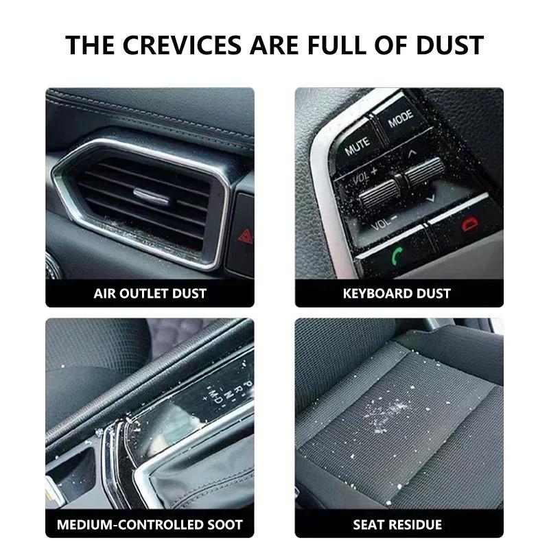 Car Interior Cleaning Soft Brush Dust Remover Auto Accessories for Toyota GR TRD Yaris Hilux Corolla Prius Avensis Emblem Auris Rav4