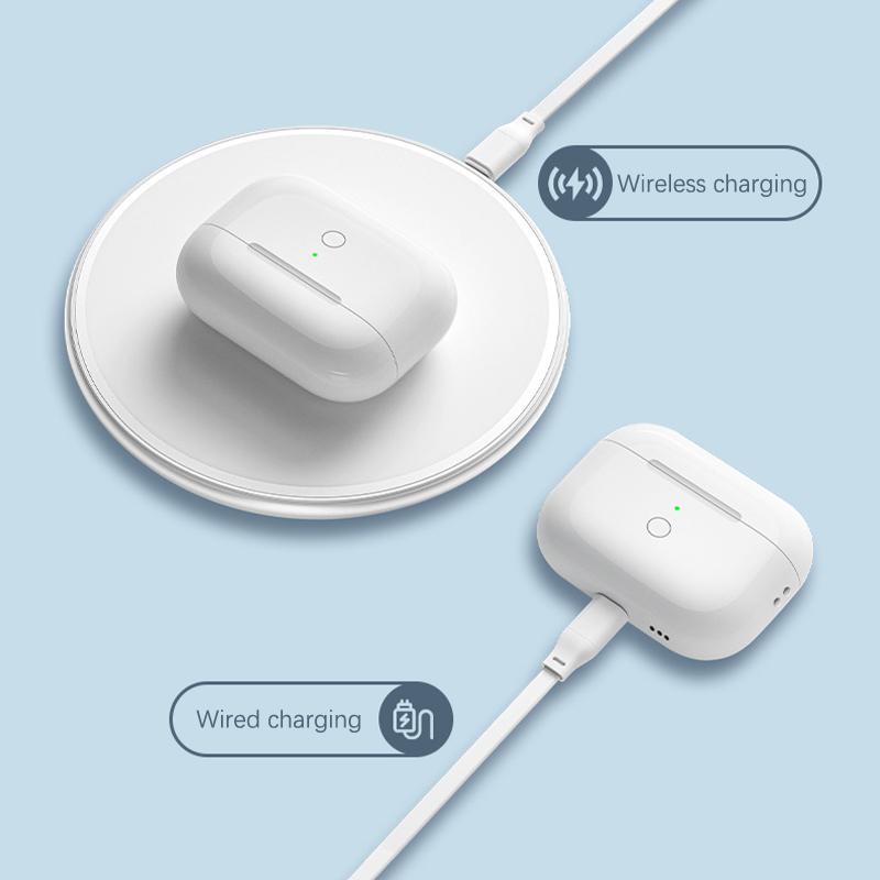 BRABURG - Coque De Charge Sans Fil De Rechange Pour AirPods Pro (1ère Et 2ème Génération) | Compatible Avec Charge Lightning Et Qi