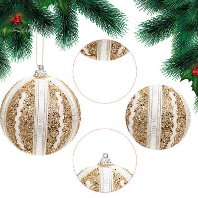 8 cm große Weihnachtskugeln, unzerbrechlich, leicht aufzuhängen, lichtbeständig, bruchsicher, Weihnachtsbaumdekoration, langlebige hängende Weihnachtskugel-Ornamente