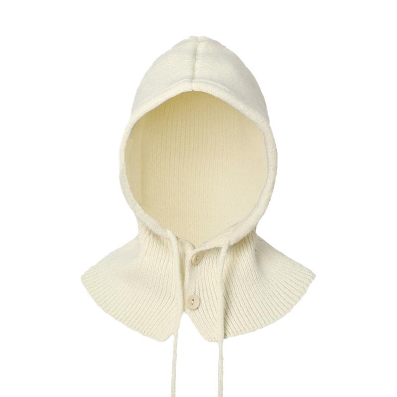 Ins Wind Rafa Hat Men and Women Winter Riding Warm Ear Protection Scarf Hooded Integrated Couple Wool Knitted Hat