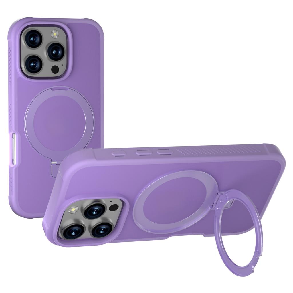 GW20 Für iPhone 16 Pro Max Hülle Kompatibel mit MagSafe Skin-Touch TPU+PC Ständer Handyhülle