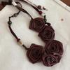 Rose Bohemian Floral Waist Rope Hair Accessories Ethnic Style Bead Waist Belt  Versatile