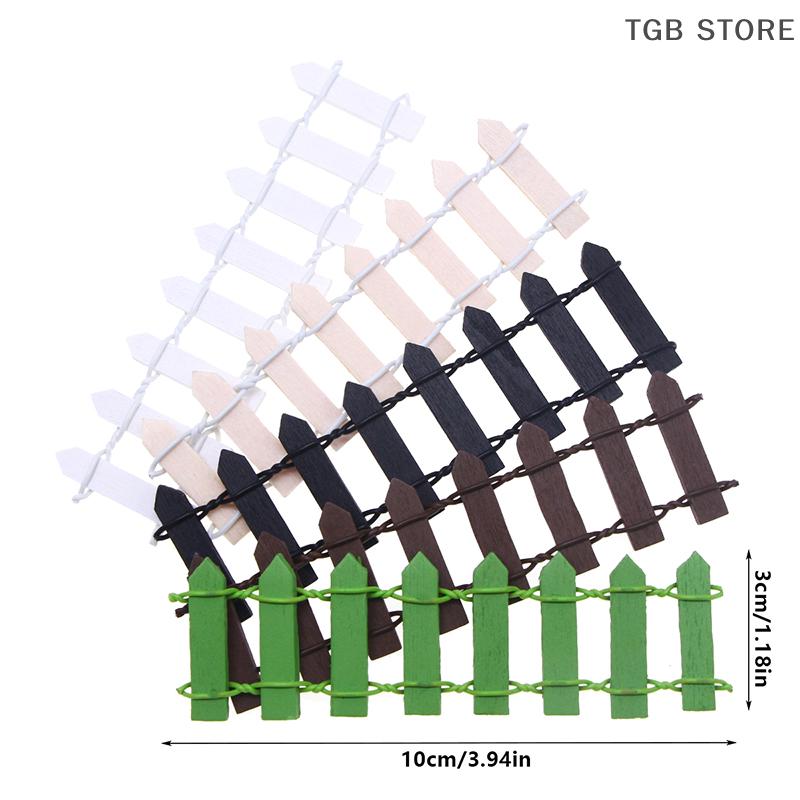 10Pcs Miniature Bendable Fences for Dollhouse Garden Courtyard Decor Toy Accessories - Flexible Mini Landscape Boundaries
