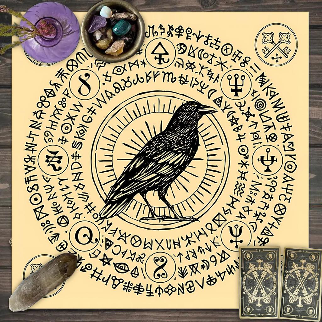 1 stuk Tarotkaart tafelkleed, mystiek runen astrologie altaarkleed, heksenhut decoratie tafelkleed, kaartspel tafelkleed