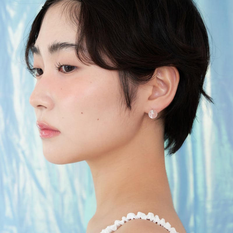 geegee [silver925] crystal ball earring (3size)