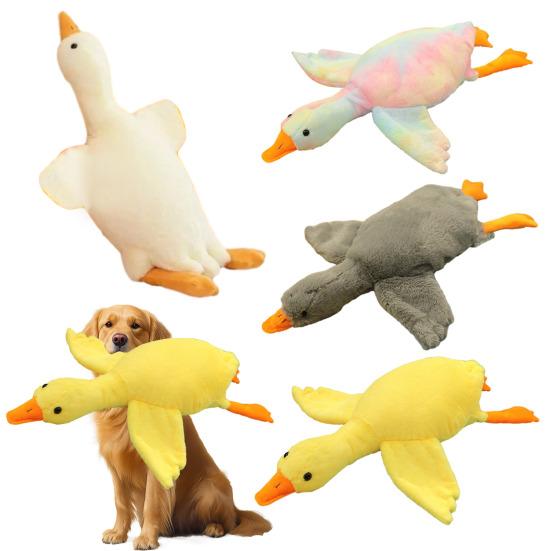 Hundar Plysch Ankleksak Hämta Älskare Leksak Mjuk Hundleksak Stoppad Anka Dragkampsleksak för Små Medelstora Stora Hundar Interaktiv Lek Ledsnadslindring