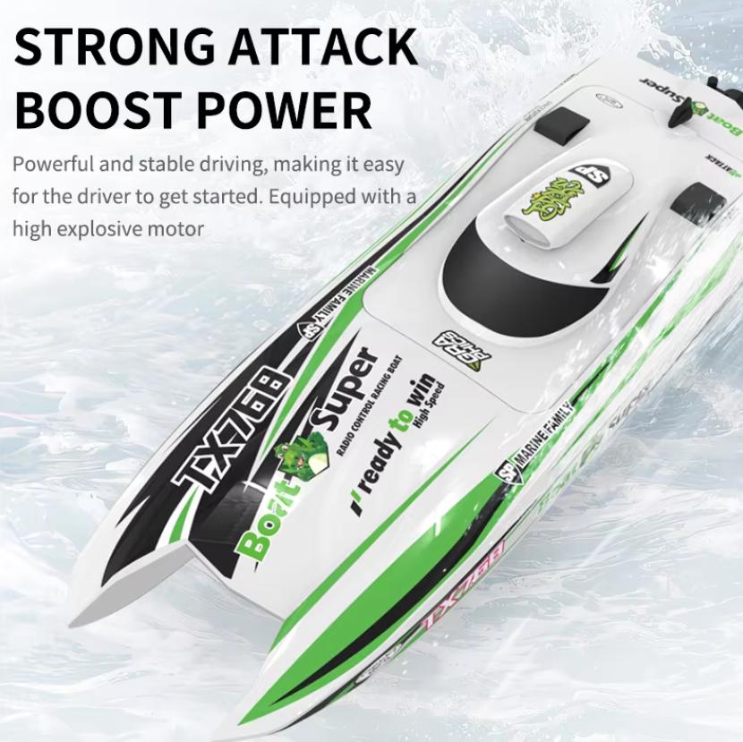 TX768 RC Boat 2.4G Brushless High Speed Remote Control Ship  Professional Speedboat Watercraft Toys for Children Boys Gift