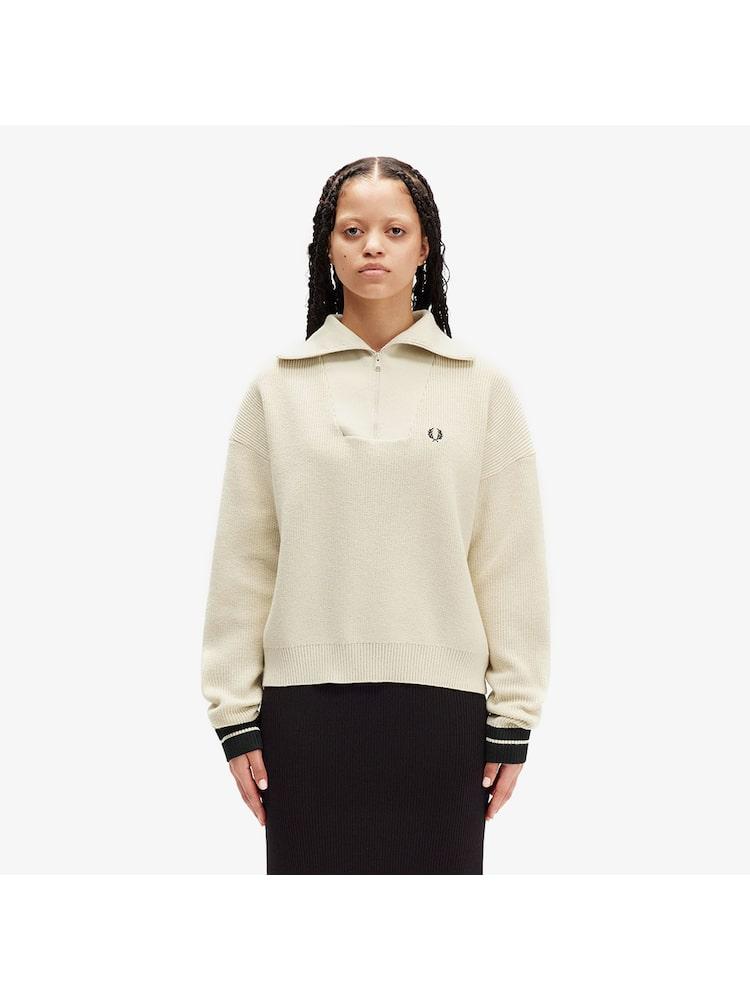 

Fred Perry [womens] Half Zip Knit Oatmeal Afpf2438134 691 qzgAfpf2438134 691 S