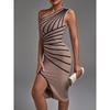 One Shoulder Bandage Dress 2023 Bandage Dress Elegant Sexy Evening Party Dress High Quality Temperament Dress Dress Female Birthday Club Outfits