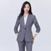 Women's Blue Suit Set for College Students: Spring/Autumn Interview & Professional Wear
