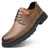 Men's casual leather shoes spring new fashion board shoes trendy men's single shoes retro tooling shoes