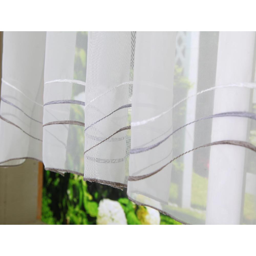 Yarn Computer Embroidery, Small Coffee Curtain, Small Kitchen Curtain Ht-056