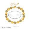 Vergoldetes Wende-Stern-Charms-Armband mit Zirkonia-Pavé, klobige verstellbare Kette für Damen, Y2K Streetwear Schmuck