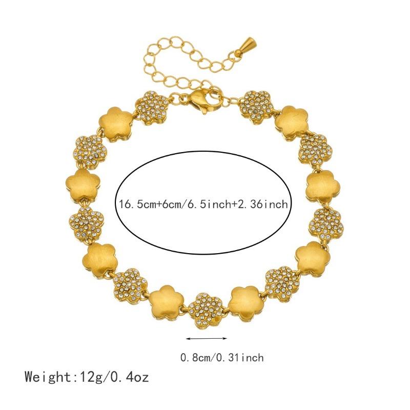 Vergoldetes Wende-Stern-Charms-Armband mit Zirkonia-Pavé, klobige verstellbare Kette für Damen, Y2K Streetwear Schmuck