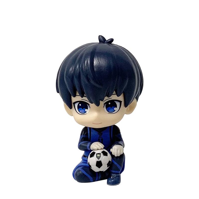 10cm Blue Lock Anime Figure Q Version Nagi Seishirou Action Figure Kawaii Isagi Yoichi Figurine PVC Collection Model Doll Toys