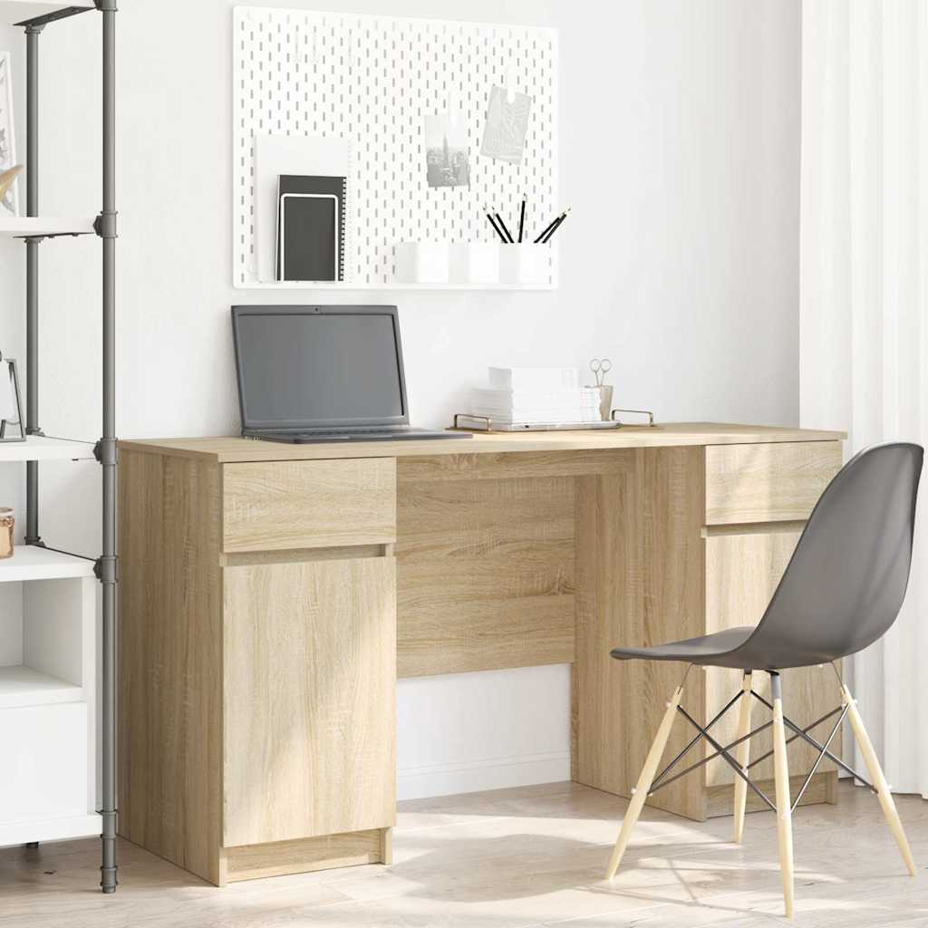 Desk in Sonoma Oak 140 x 49 x 76 cm Particleboard