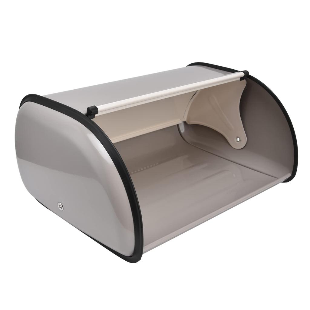 Countertop Bread Bin for Large Capacity Dusting Bread Box with Cute Pattern and Perfect for Home Bakery Storage Kitchen, Roll-Top Door,