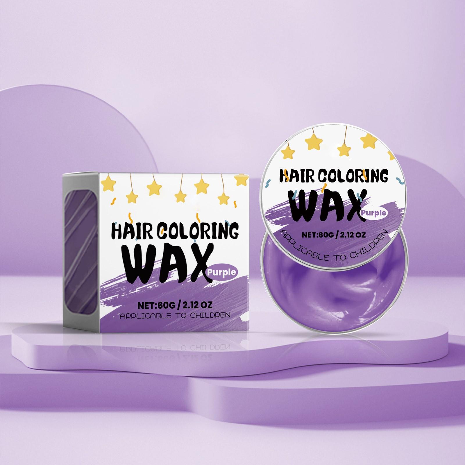 

Детский воск для волос, временный воск для волос, натуральная окраска для причесок, для мужчин и женщин, для вечеринок, косплея, 60 г One Size фиолетовый
