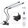 LED pěstební světlo USB PhytoLamp Full Spectrum 5V Phyto lampa 4 hlavy rostlinné světlo pro domácí rostliny, květiny, semena, vnitřní pěstební box