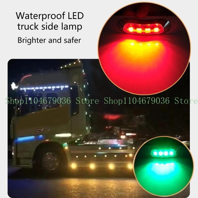 652F LED Front Rear Side Marker Light for Boats Truck Trailer Waterproof