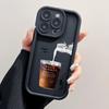Funny Iced Coffee Phone Case For IPhone 16 15 14 13 12 11 17 Pro Max Case 14 15 Plus 17Air Cute Cartoon Matcha Milk Soft Cover