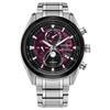 Citizen Ceas pentru bărbați Tsuki-Yomi At seria 100 metri rezistență la apă, Quartz solar, curea super titan, 43mm, cadran violet BY1018-55X