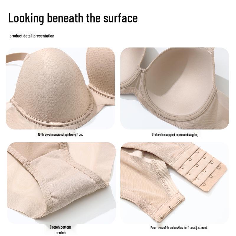 Plus Size Full Cup Bra Set: Minimizing, Anti-Sagging, Breathable, and Supportive for Larger Busts