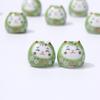 Ceramic Laifu Lucky Cat Color Cat Bracelet Pendant Vertical Hole Color Cat Beaded Pendant Accessories Dharma Cat Accessories