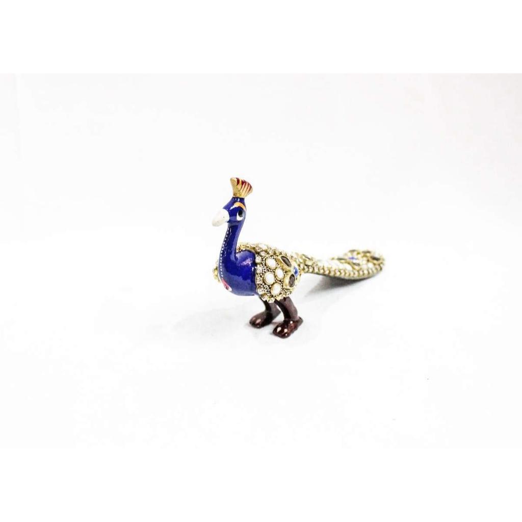 Metal Stone Work Peacock Statue Showpiece Decorative Figurine for Home Living Room Office Bedroom Decor