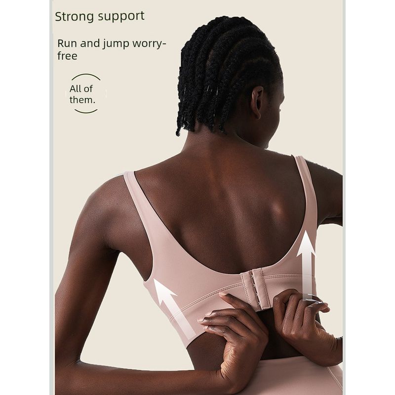 Supeitao Bubble Wrap Push up Sports Bra High Strength Beauty Back Yoga Vest Fashion Tape Workout Bra Naked Women Sense