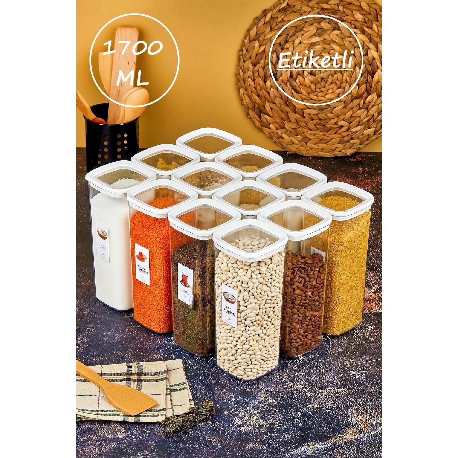 

Set Of 12 Food Storage Containers (1700ml*12) With Vacuum Lid чистый