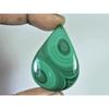 88Cts. Natural Green Malachite Pear Shape Cabochon Loose Gemstone 32X45X05MM D-375