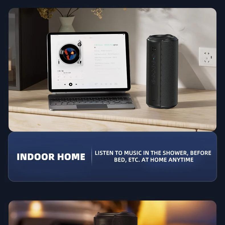 Portable Speaker,Wireless Bluetooth Speaker,IPX7 Waterproof, 40W Loud Stereo Sound,13H+ Playtime with Lights, for Home Outdoor