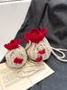 “2025 Women's Wool Knit Mini Bucket Bag - Autumn/Winter Crossbody Shoulder Bag”