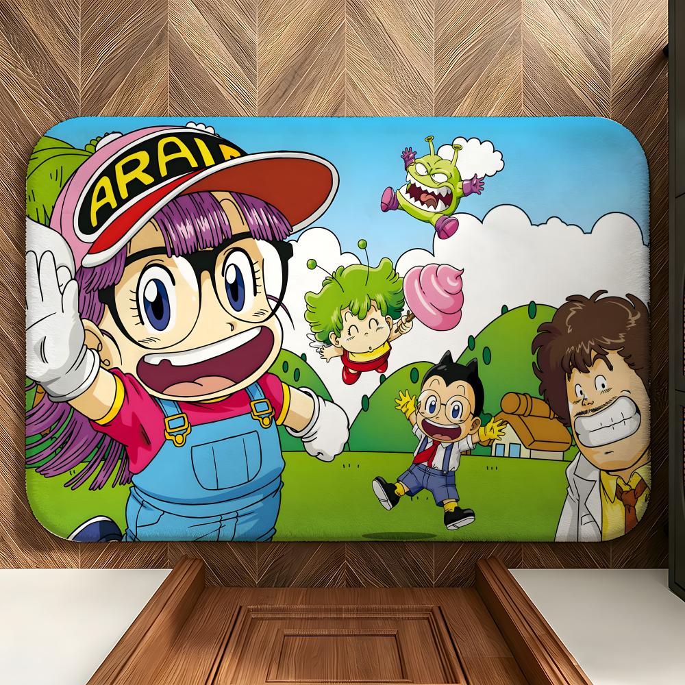 Anime D-Dr. S-Slump Floor Mat Soft Flannel Floor Mat  Suitable for Entryways, Living Rooms, Bedrooms, and Bathrooms