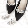 1 Pcs Fashion Shiny Crystal Shoes Decorations Clip Women Shoe Buckle Accessories High-Heeled Square Rhinestones Removable Shoes D