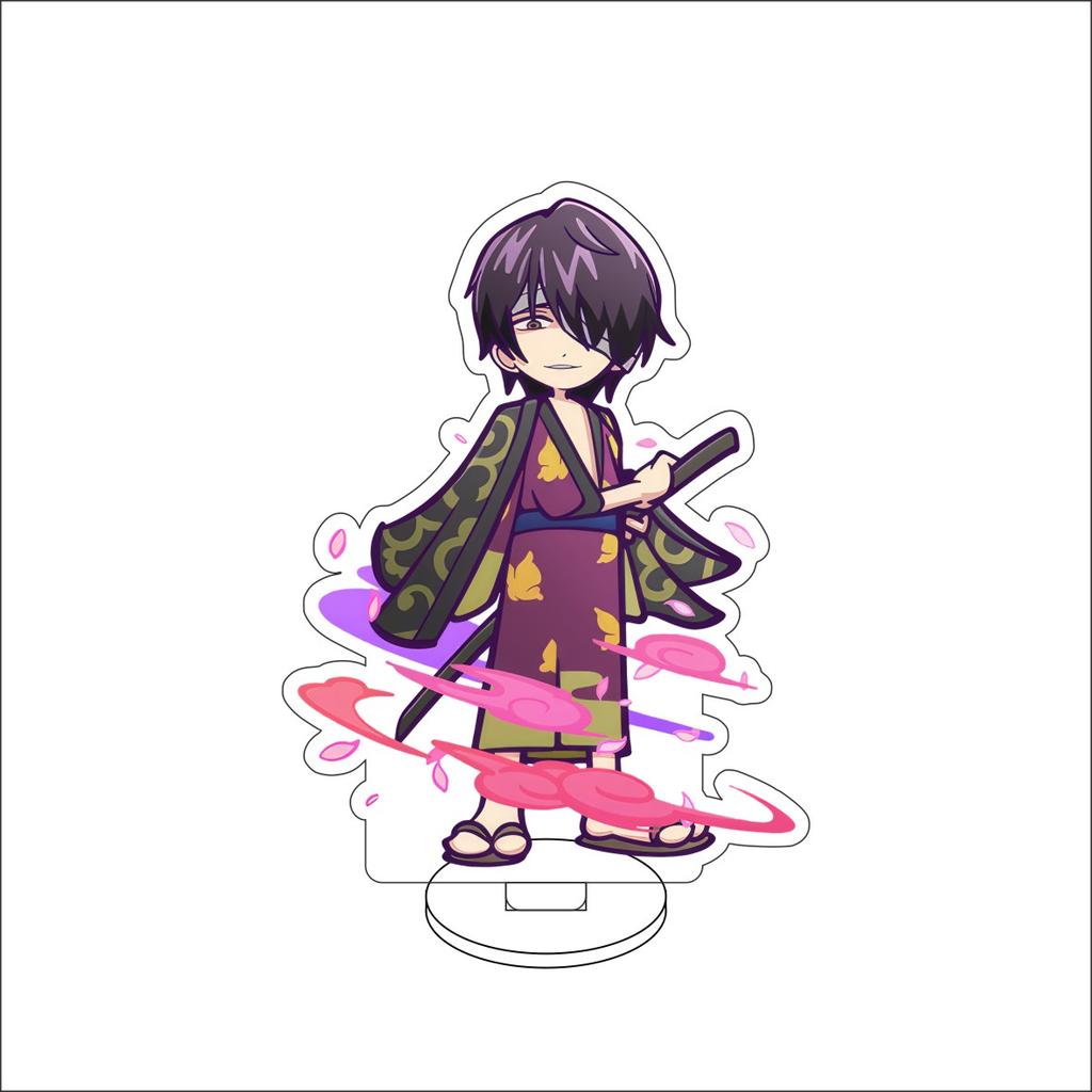 10CM Anime GINTAMA Figure Stand Model Sakata Gintoki/Shimura Shinpachi/Kagura/Sadaharu Cute Desk Decor Standing Sign Gifts