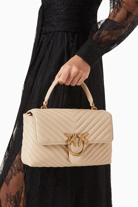 Pinko Leather Messenger Bag Love Lady Puff